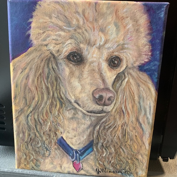 Elegant Poodle Canvas Art - Multicolor